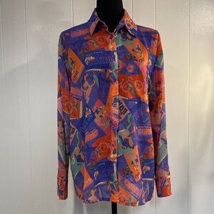 Peppermayo Blouse | Rio Brazil Print | Button Front | US 4 AU 8
